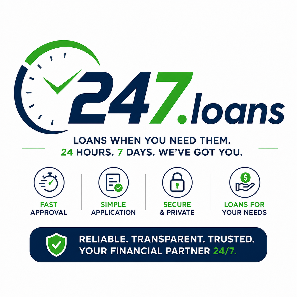 247.loans logo — loans when you need them, 24 hours, 7 days
